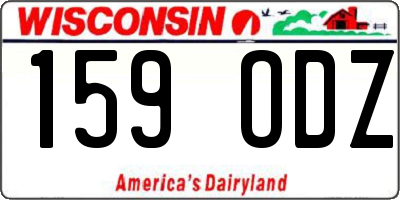 WI license plate 159ODZ