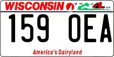 WI license plate 159OEA