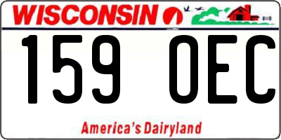 WI license plate 159OEC
