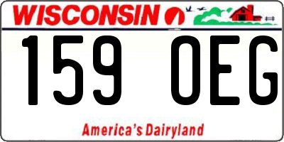 WI license plate 159OEG