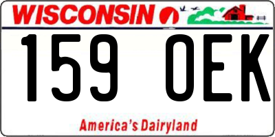 WI license plate 159OEK