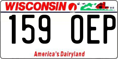 WI license plate 159OEP