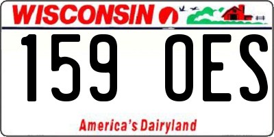 WI license plate 159OES