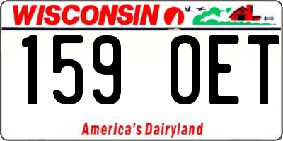 WI license plate 159OET