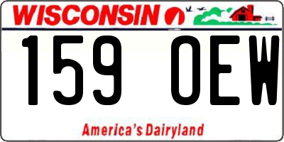WI license plate 159OEW