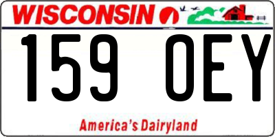 WI license plate 159OEY