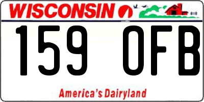 WI license plate 159OFB