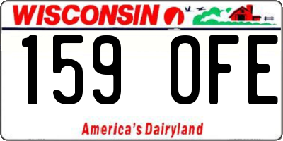 WI license plate 159OFE