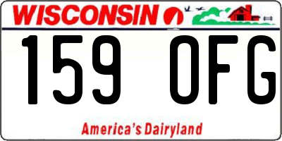 WI license plate 159OFG