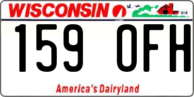 WI license plate 159OFH