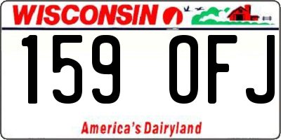 WI license plate 159OFJ