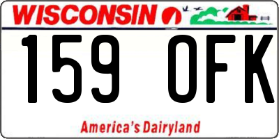 WI license plate 159OFK