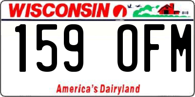 WI license plate 159OFM