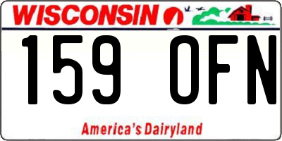 WI license plate 159OFN