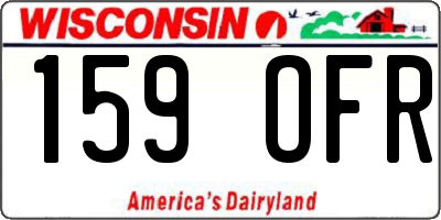 WI license plate 159OFR