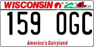 WI license plate 159OGC