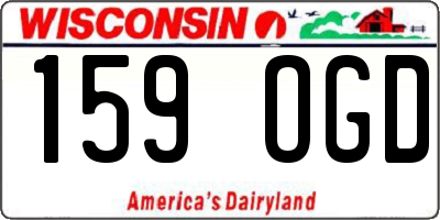 WI license plate 159OGD