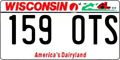 WI license plate 159OTS