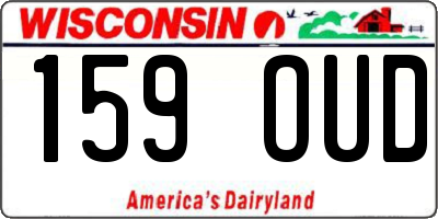 WI license plate 159OUD