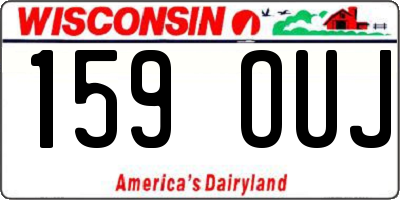 WI license plate 159OUJ