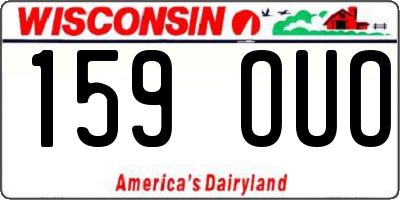 WI license plate 159OUO