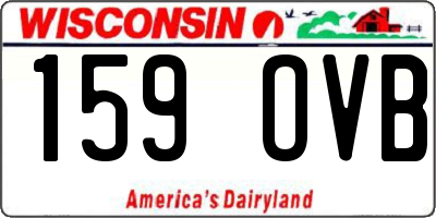 WI license plate 159OVB