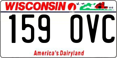 WI license plate 159OVC