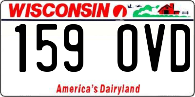 WI license plate 159OVD