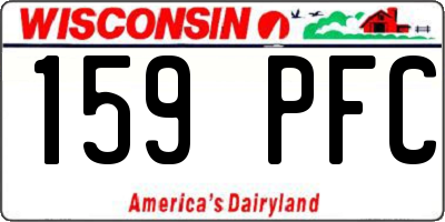 WI license plate 159PFC