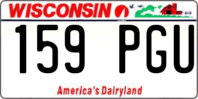 WI license plate 159PGU