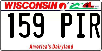 WI license plate 159PIR