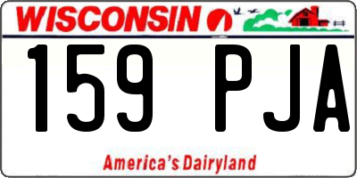 WI license plate 159PJA