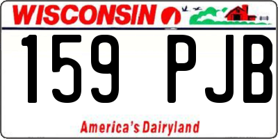 WI license plate 159PJB