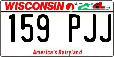 WI license plate 159PJJ