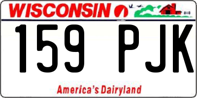 WI license plate 159PJK