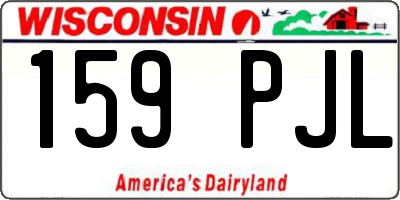 WI license plate 159PJL