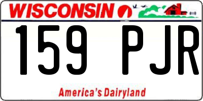 WI license plate 159PJR