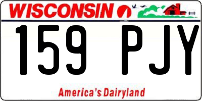 WI license plate 159PJY