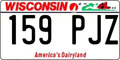 WI license plate 159PJZ