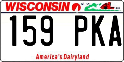 WI license plate 159PKA