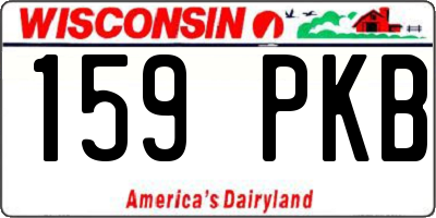 WI license plate 159PKB