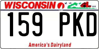 WI license plate 159PKD