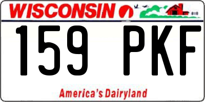 WI license plate 159PKF