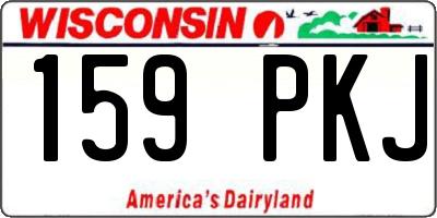 WI license plate 159PKJ