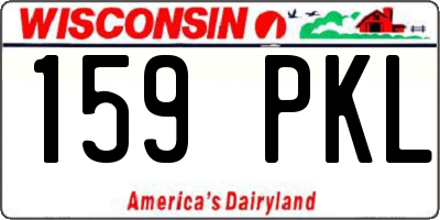 WI license plate 159PKL