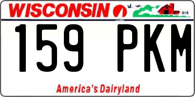 WI license plate 159PKM