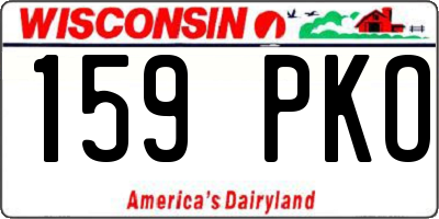 WI license plate 159PKO