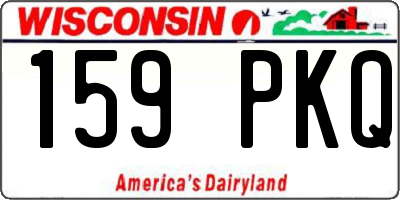 WI license plate 159PKQ
