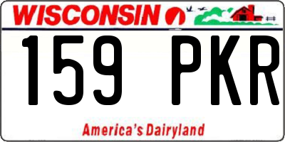WI license plate 159PKR