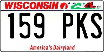 WI license plate 159PKS